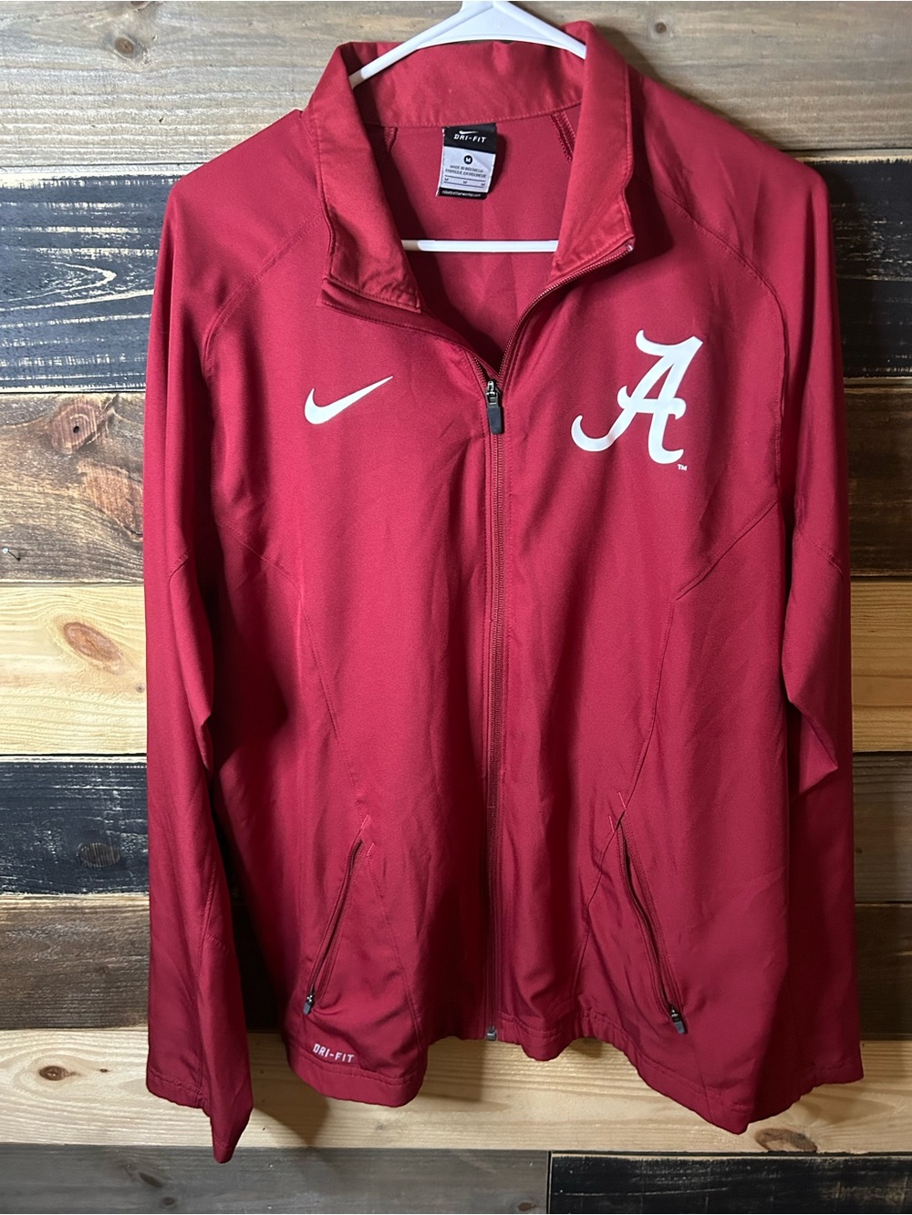 Nike Crimson Red Alabama Logo Lightweight Zip Jacket